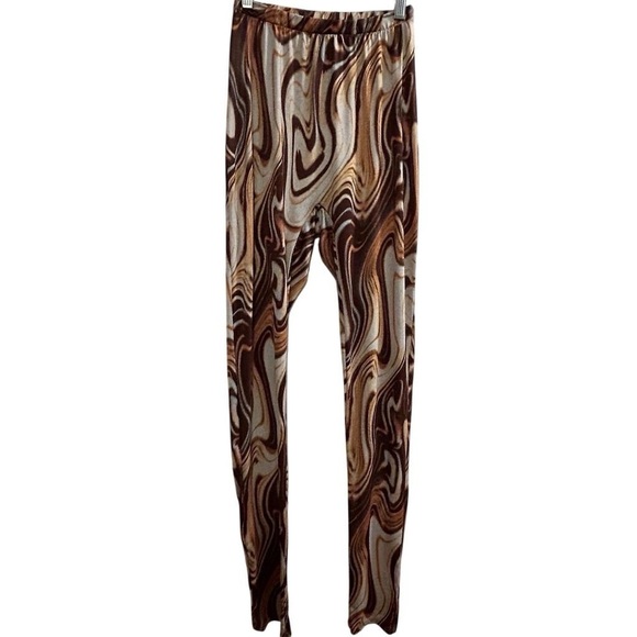 May Pink Women's Swirl Pattern Leggings Multicolor Casual - Picture 2 of 7